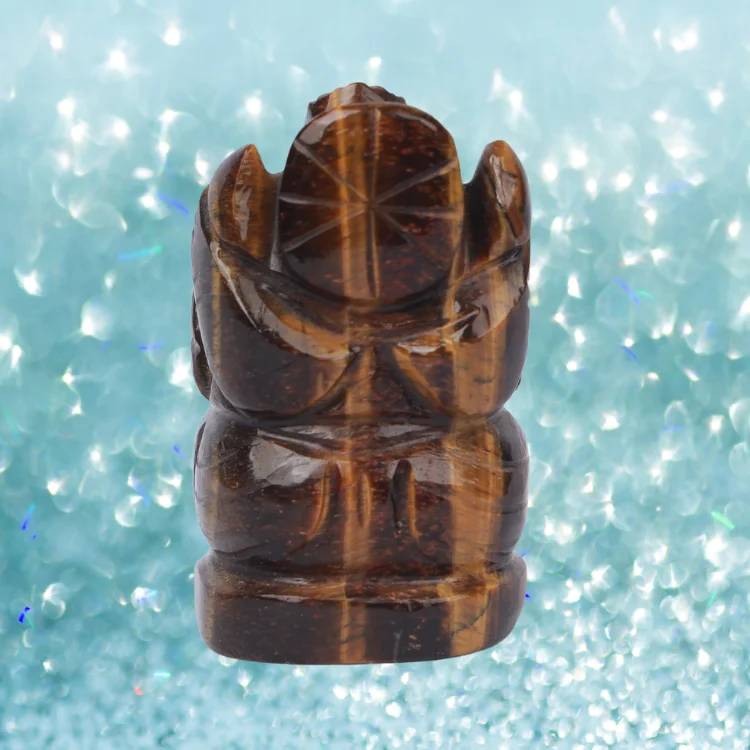 Natural Tiger Eye Lord  Ganesha Idol